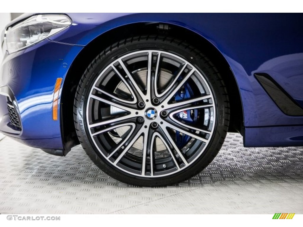 2017 5 Series 540i Sedan - Mediterranean Blue Metallic / Canberra Beige photo #9