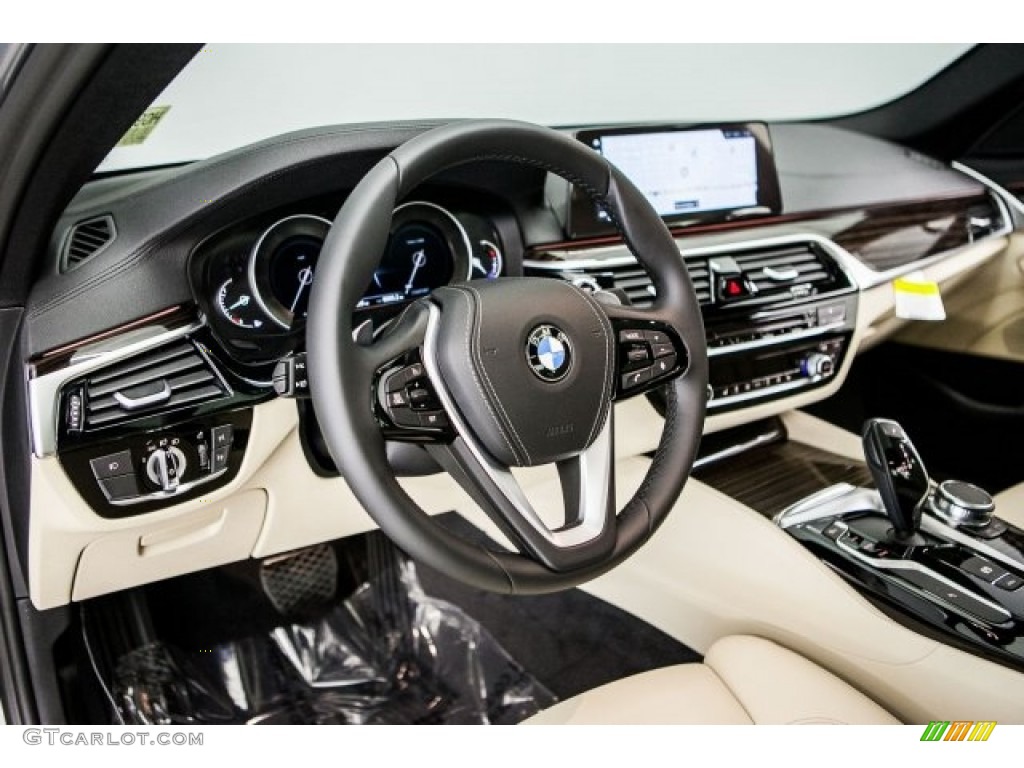 2017 5 Series 540i Sedan - Bluestone Metallic / Canberra Beige photo #5
