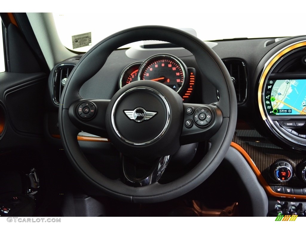 2017 Mini Countryman Cooper ALL4 Lounge Leather/Carbon Black Steering Wheel Photo #120312797