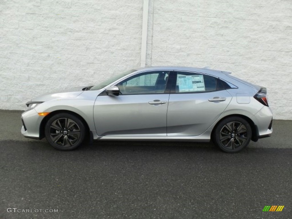2017 Civic EX Hatchback - Lunar Silver Metallic / Black photo #6