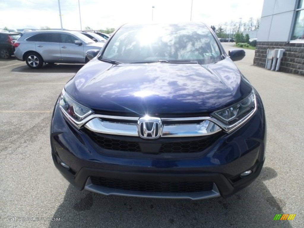 2017 CR-V EX AWD - Obsidian Blue Pearl / Gray photo #4
