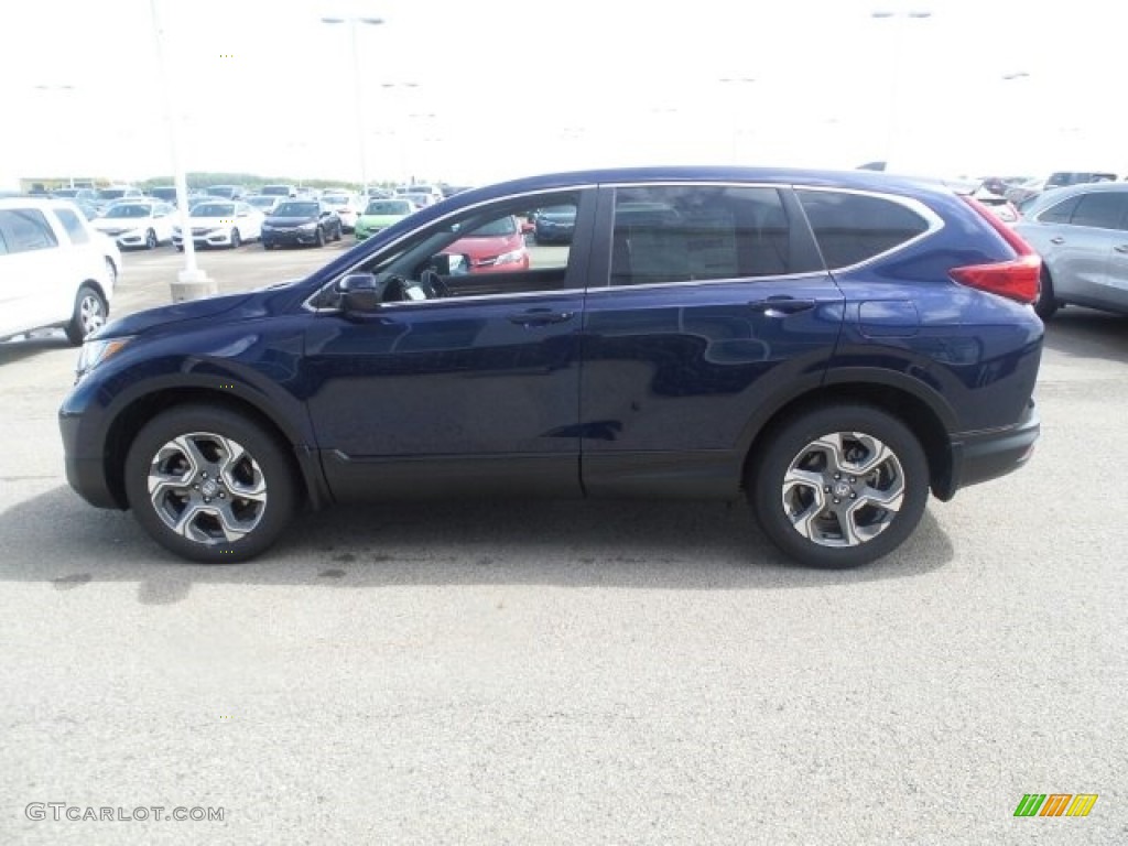 2017 CR-V EX AWD - Obsidian Blue Pearl / Gray photo #6