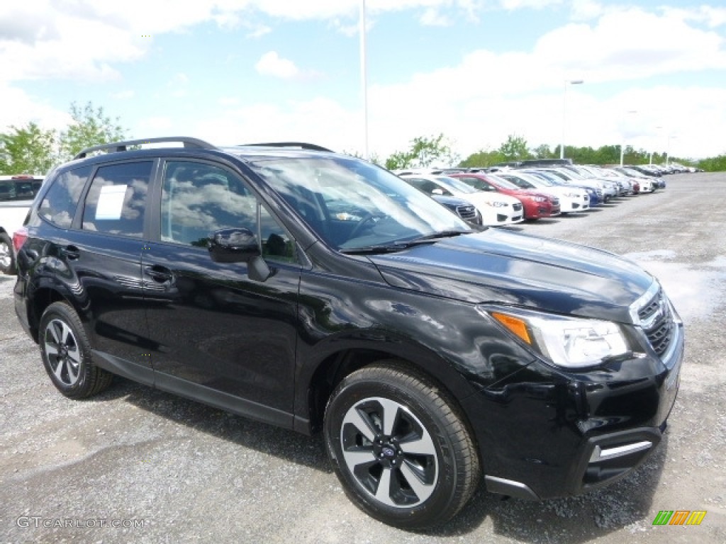 2017 Forester 2.5i Premium - Crystal Black Silica / Black photo #1