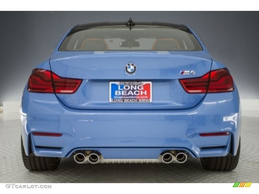 2018 M4 Coupe - Yas Marina Blue Metallic / Sakhir Orange/Black photo #4