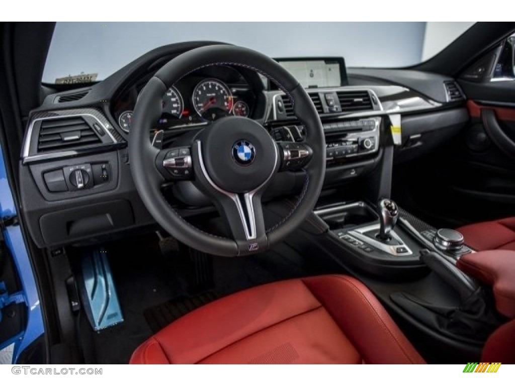 2018 BMW M4 Coupe Sakhir Orange/Black Dashboard Photo #120317183