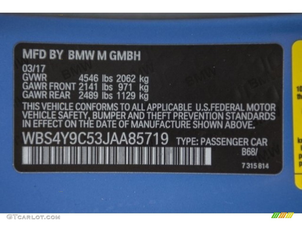 2018 M4 Coupe - Yas Marina Blue Metallic / Sakhir Orange/Black photo #12