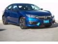 2017 Aegean Blue Metallic Honda Civic EX-L Sedan  photo #1