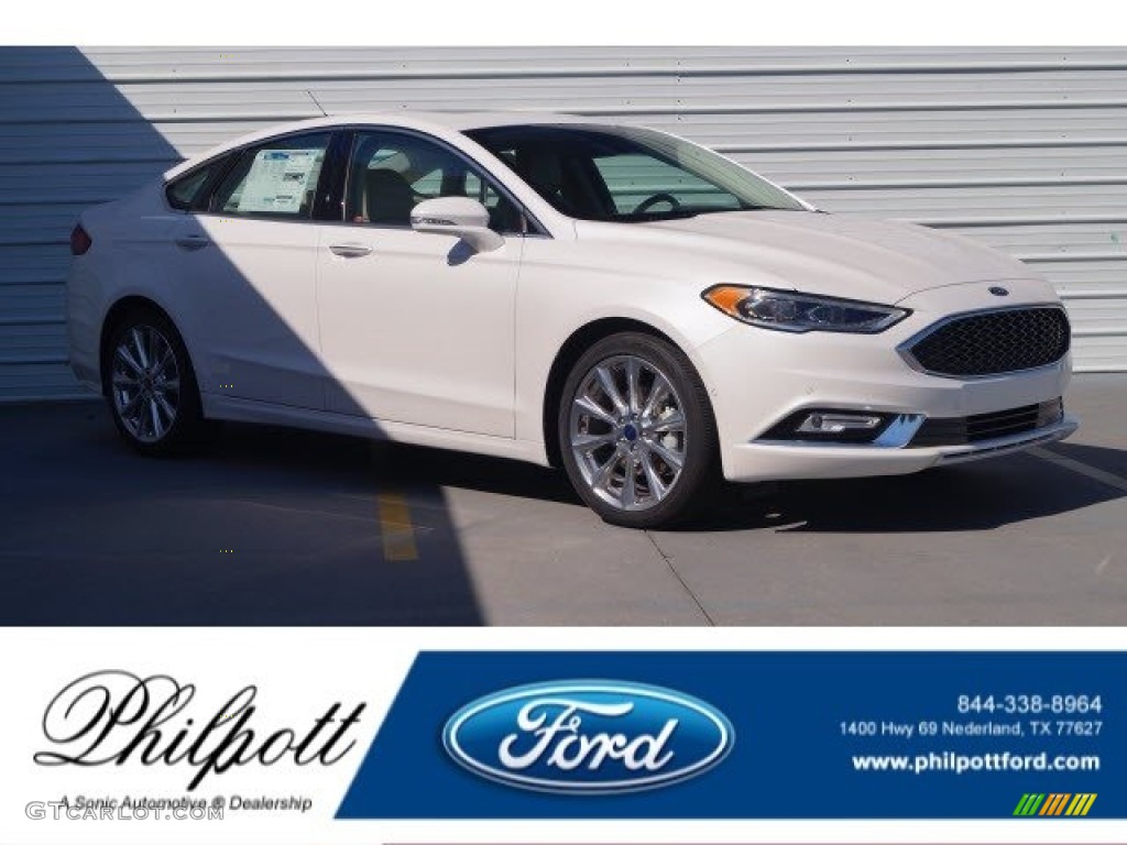2017 Fusion Platinum AWD - White Platinum / Medium Soft Ceramic photo #1