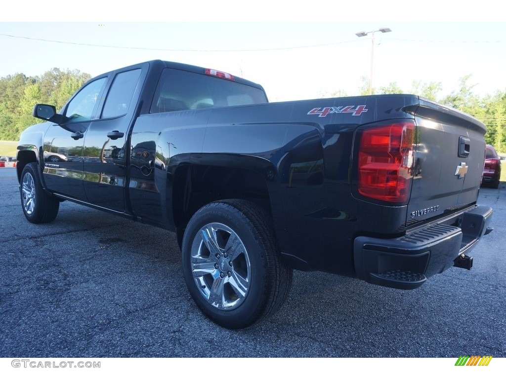 2017 Silverado 1500 Custom Double Cab 4x4 - Black / Dark Ash/Jet Black photo #5