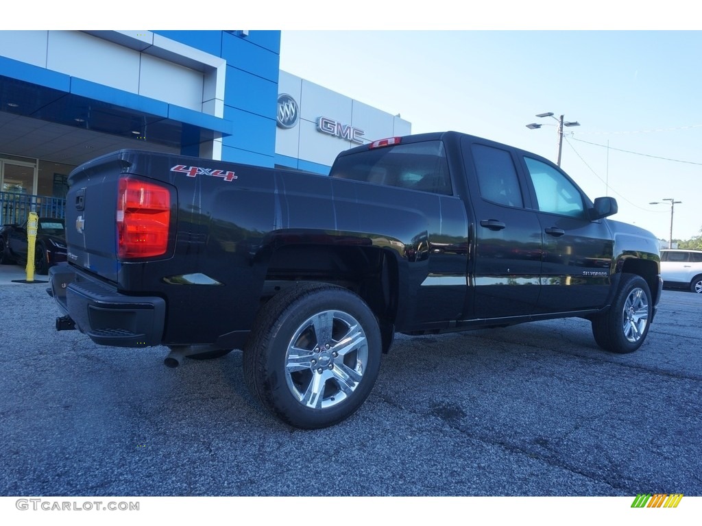 2017 Silverado 1500 Custom Double Cab 4x4 - Black / Dark Ash/Jet Black photo #7