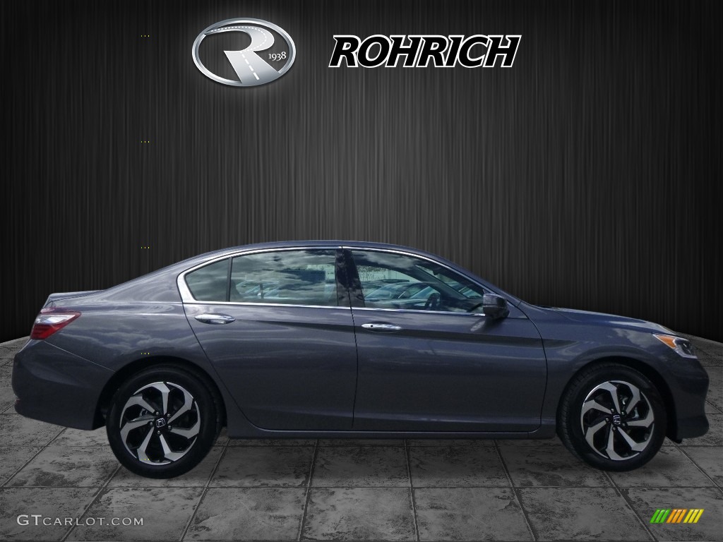 2017 Accord EX-L V6 Sedan - Modern Steel Metallic / Black photo #2