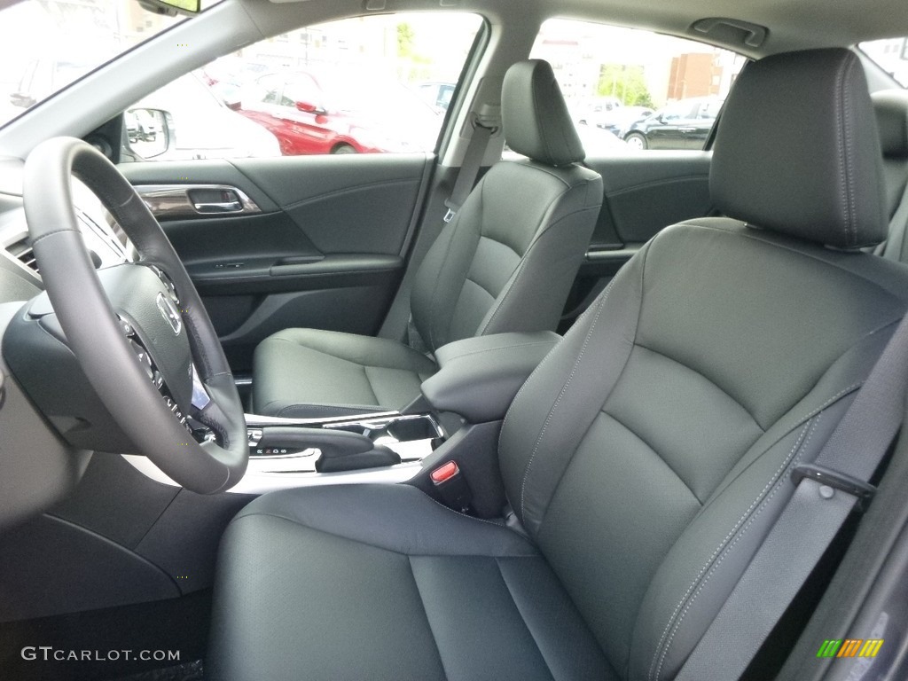 2017 Accord EX-L V6 Sedan - Modern Steel Metallic / Black photo #6