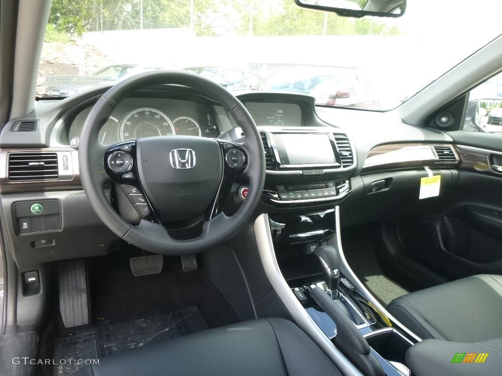 2017 Accord EX-L V6 Sedan - Modern Steel Metallic / Black photo #8