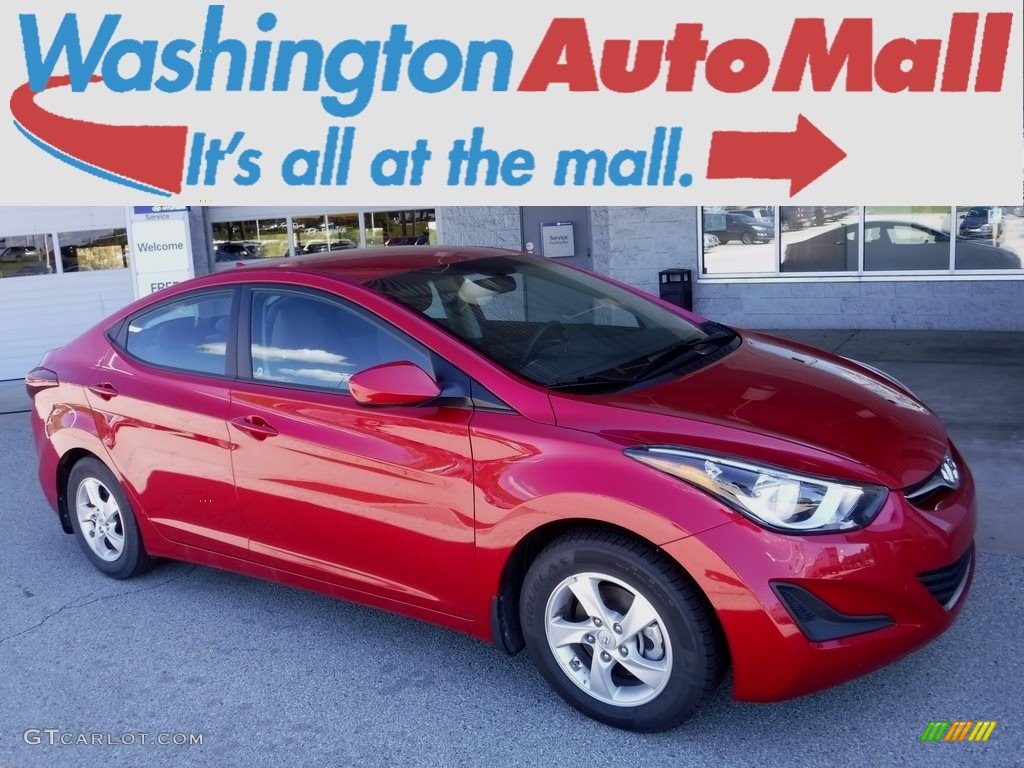 2015 Elantra SE Sedan - Geranium Red / Gray photo #1