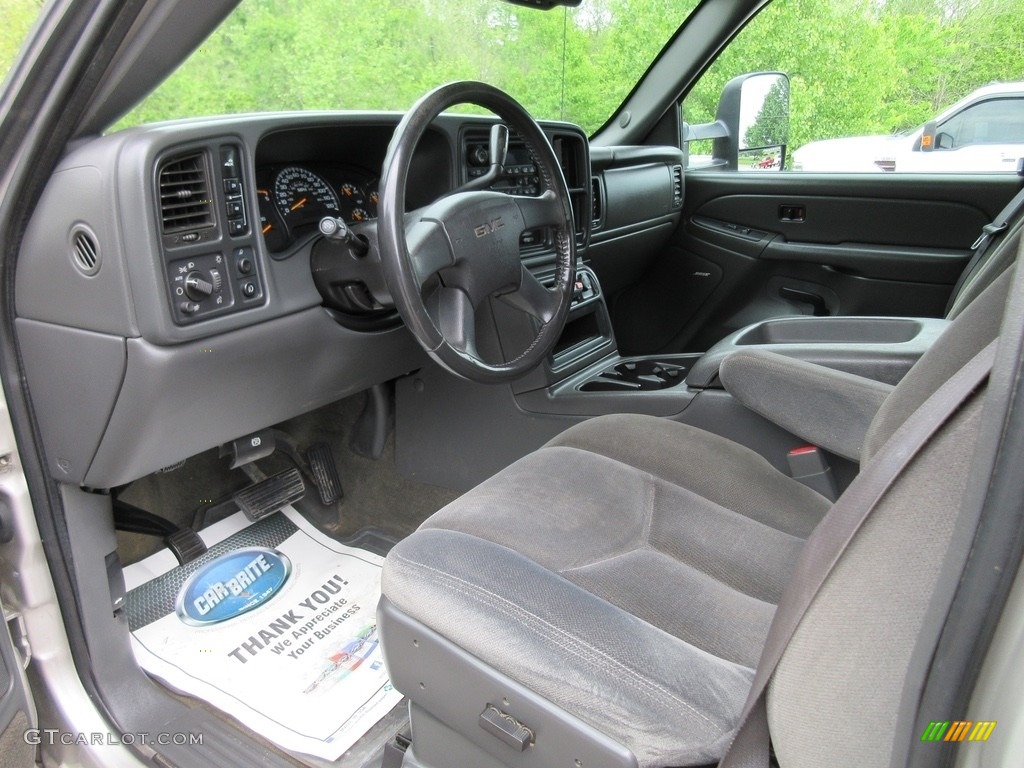 Dark Pewter Interior 2005 GMC Sierra 2500HD SLE Crew Cab 4x4 Photo #120329641