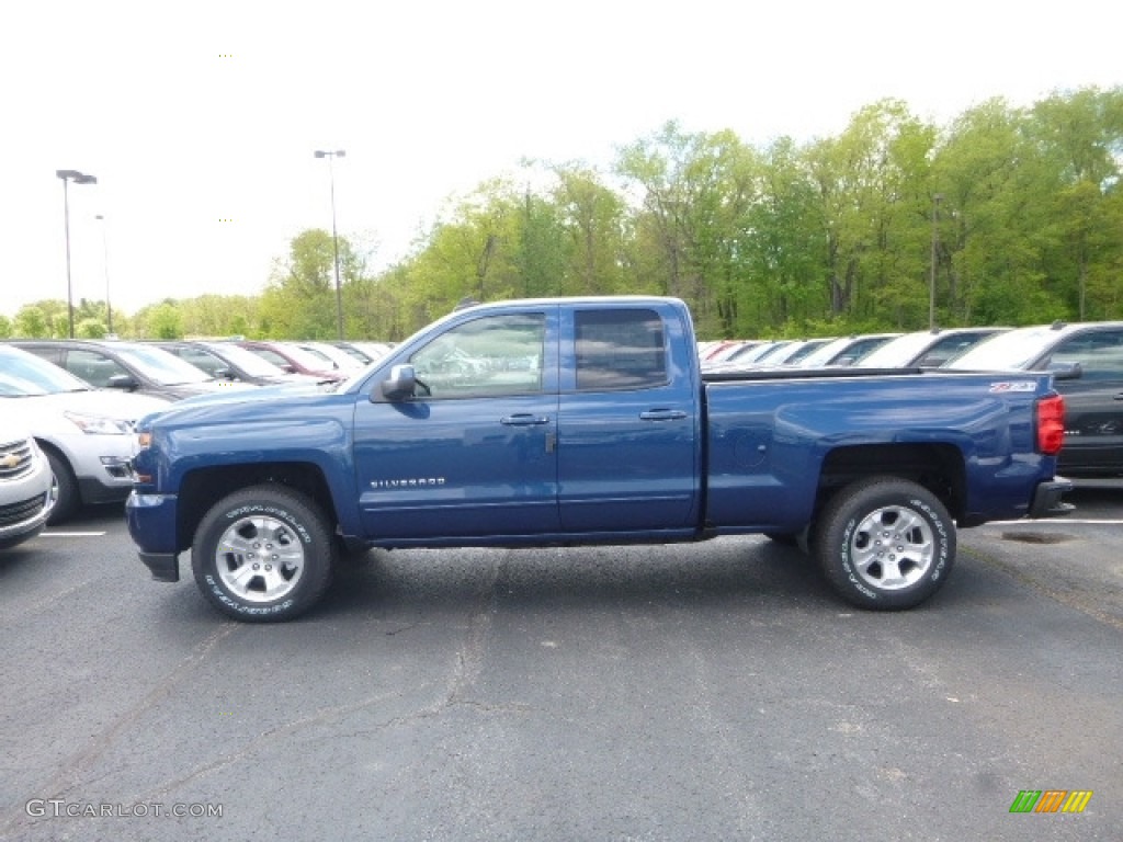 2017 Silverado 1500 LT Double Cab 4x4 - Deep Ocean Blue Metallic / Jet Black photo #2