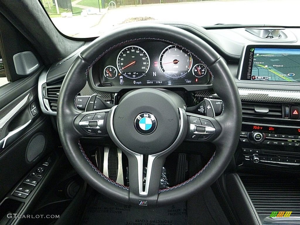 2016 BMW X6 M Standard X6 M Model Black Steering Wheel Photo #120330710