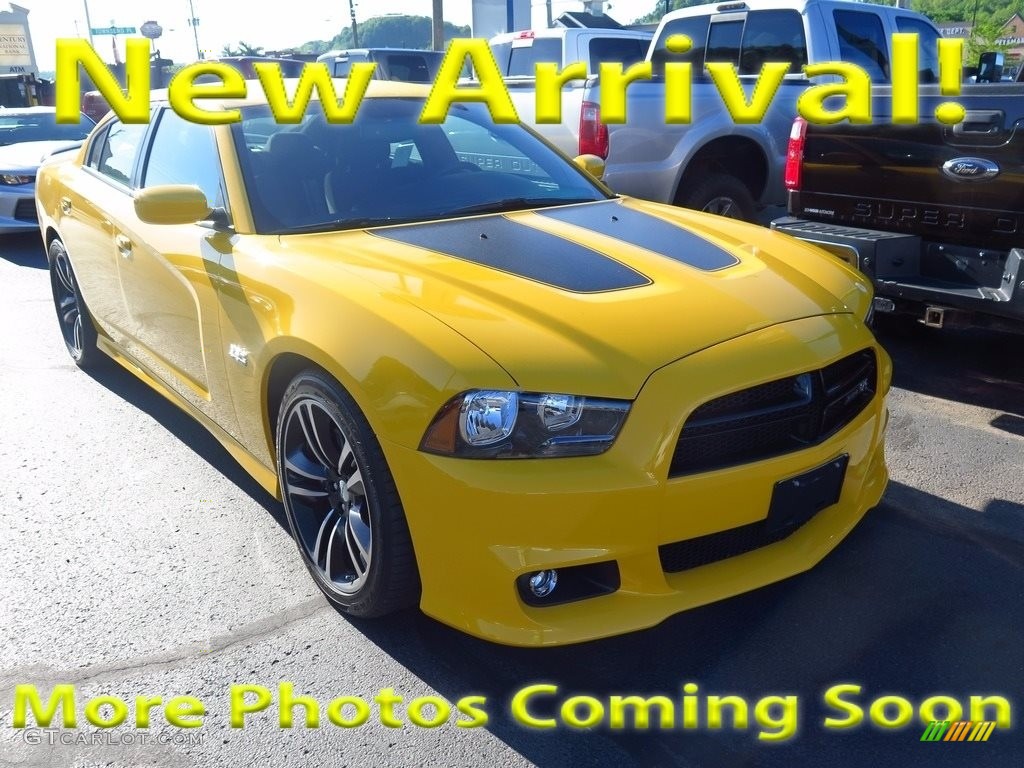 2012 Charger SRT8 Super Bee - Stinger Yellow / Black/Super Bee Stripes photo #1