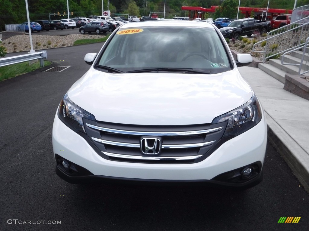 2014 CR-V EX AWD - White Diamond Pearl / Beige photo #5