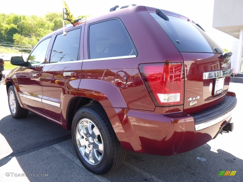 2008 Grand Cherokee Overland 4x4 - Red Rock Crystal Pearl / Dark Khaki/Light Graystone photo #2