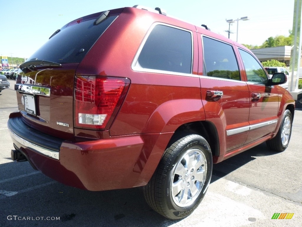 2008 Grand Cherokee Overland 4x4 - Red Rock Crystal Pearl / Dark Khaki/Light Graystone photo #5
