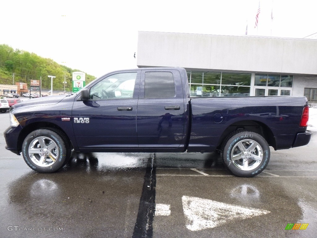 2017 1500 Express Quad Cab 4x4 - True Blue Pearl / Black/Diesel Gray photo #2