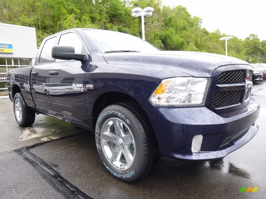2017 1500 Express Quad Cab 4x4 - True Blue Pearl / Black/Diesel Gray photo #8