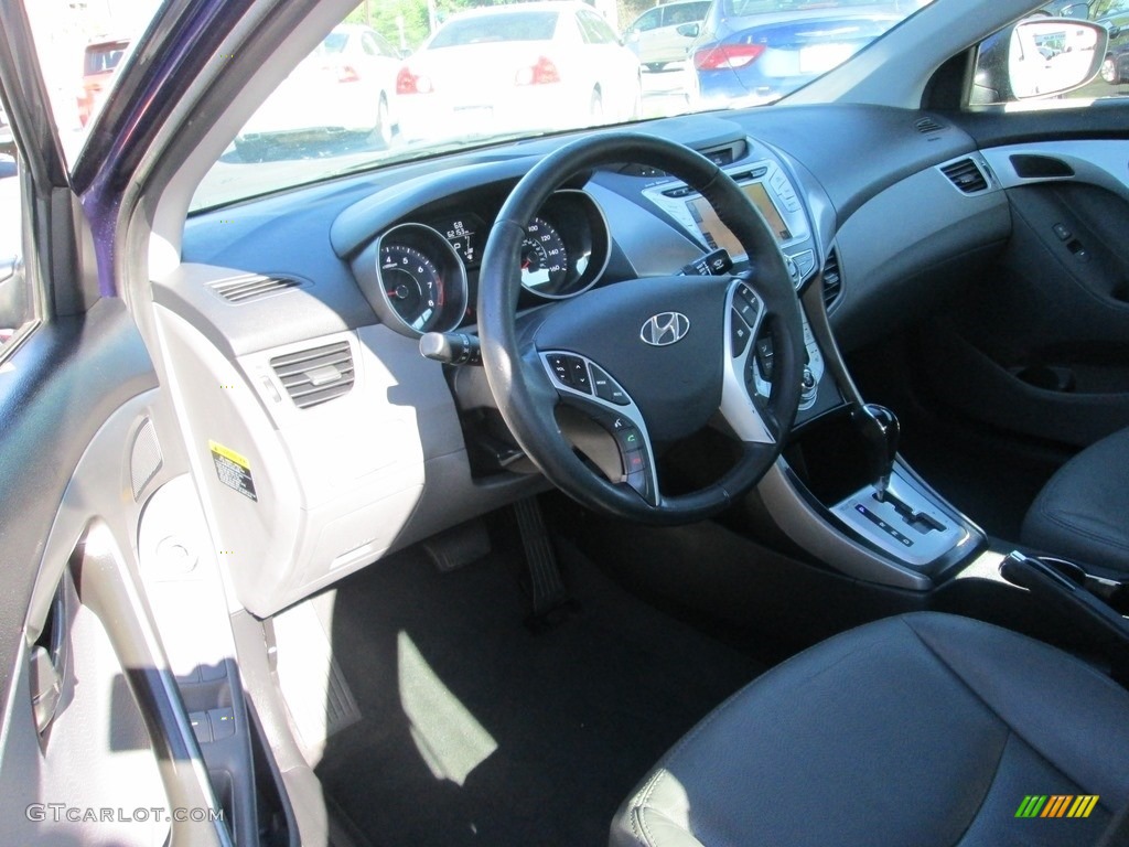 2012 Elantra Limited - Indigo Night Blue / Gray photo #11