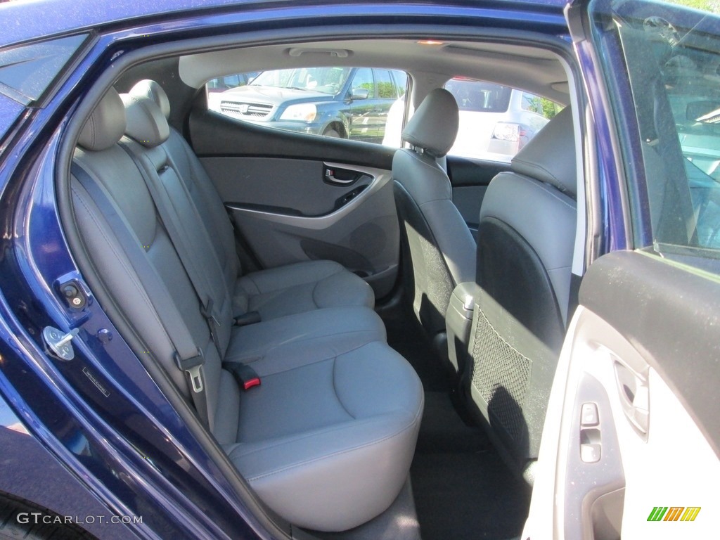 2012 Elantra Limited - Indigo Night Blue / Gray photo #18