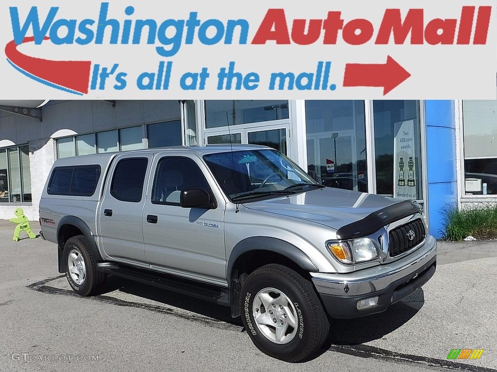 2002 Tacoma V6 TRD Double Cab 4x4 - Lunar Mist Metallic / Charcoal photo #1