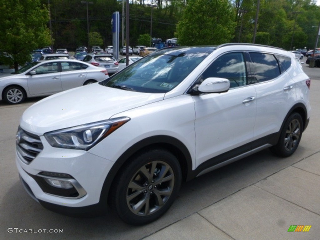 Pearl White 2017 Hyundai Santa Fe Sport 2.0T Ulitimate AWD Exterior Photo #120342901