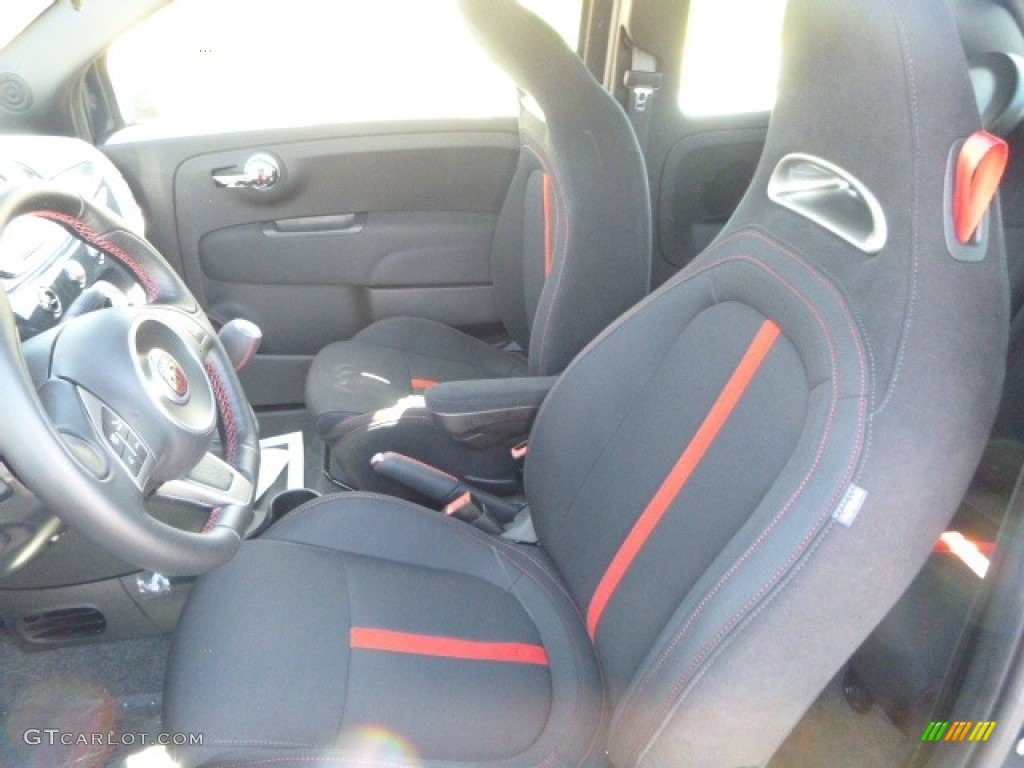 Nero (Black) Interior 2017 Fiat 500c Abarth Photo #120343171