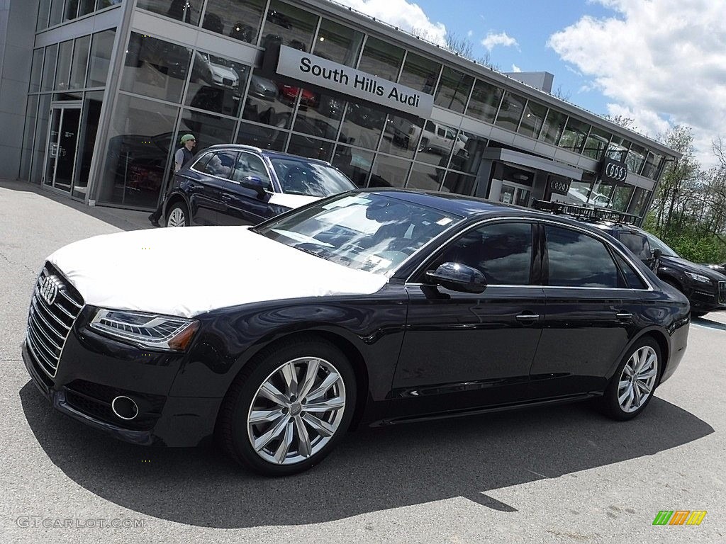 2017 A8 L 4.0T quattro - Moonlight Blue Metallic / Nougat Brown photo #1