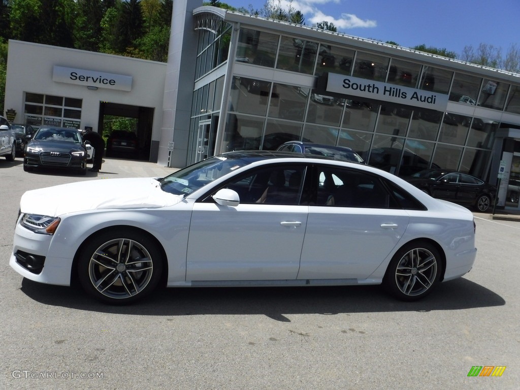 2017 A8 L 3.0T quattro - Glacier White Metallic / Nougat Brown photo #2