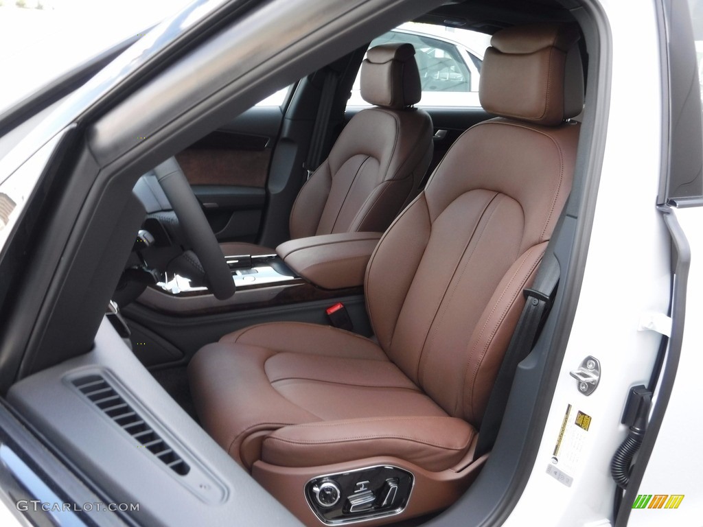 Nougat Brown Interior 2017 Audi A8 L 3.0T quattro Photo #120345079