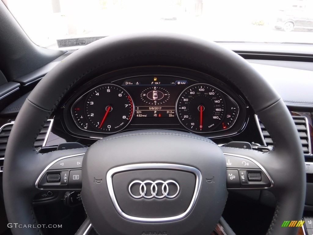 2017 A8 L 3.0T quattro - Glacier White Metallic / Nougat Brown photo #29