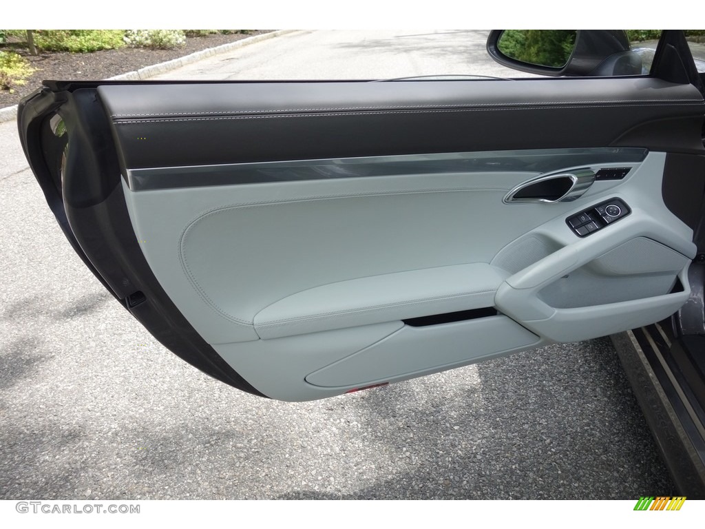 2013 Porsche Boxster S Agate Grey/Pebble Grey Door Panel Photo #120346768