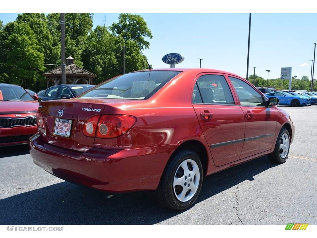 2007 Corolla CE - Impulse Red Pearl / Beige photo #3