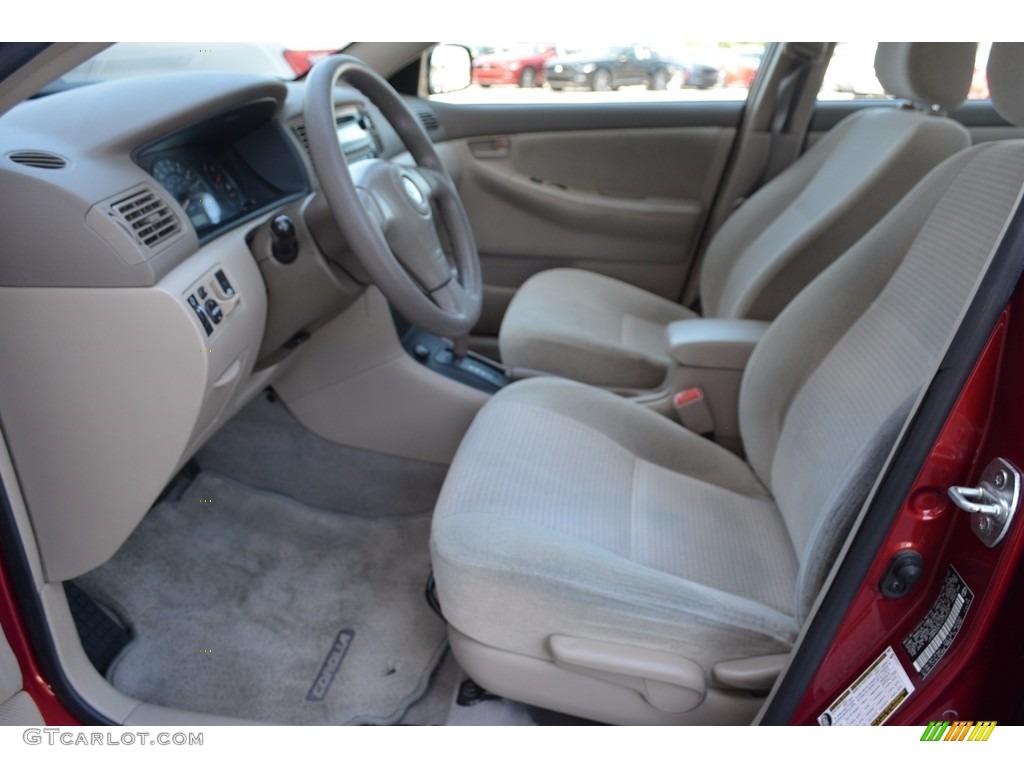 2007 Corolla CE - Impulse Red Pearl / Beige photo #9