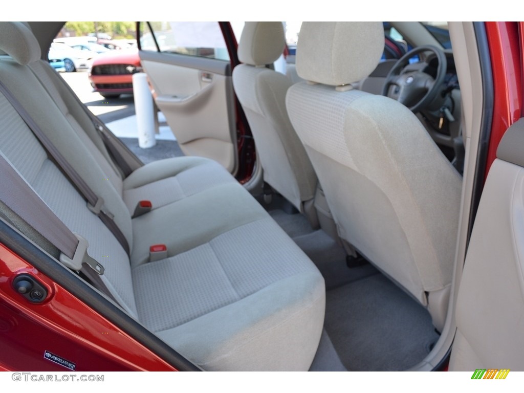 2007 Corolla CE - Impulse Red Pearl / Beige photo #13