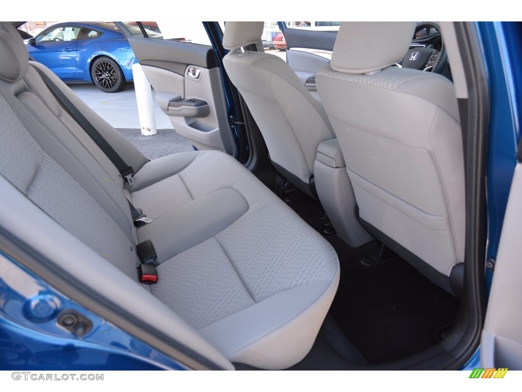 2015 Civic EX Sedan - Dyno Blue Pearl / Gray photo #14
