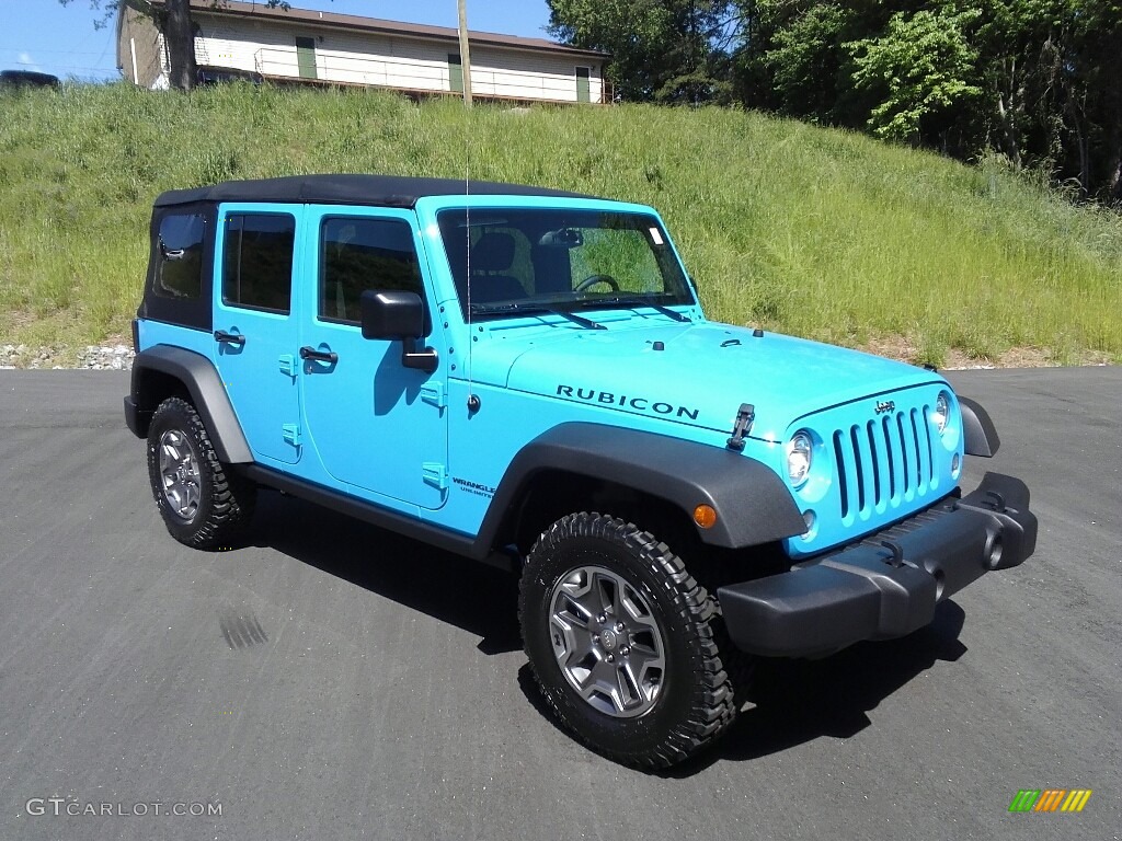 Chief Blue 2017 Jeep Wrangler Unlimited Rubicon 4x4 Exterior Photo #120348970