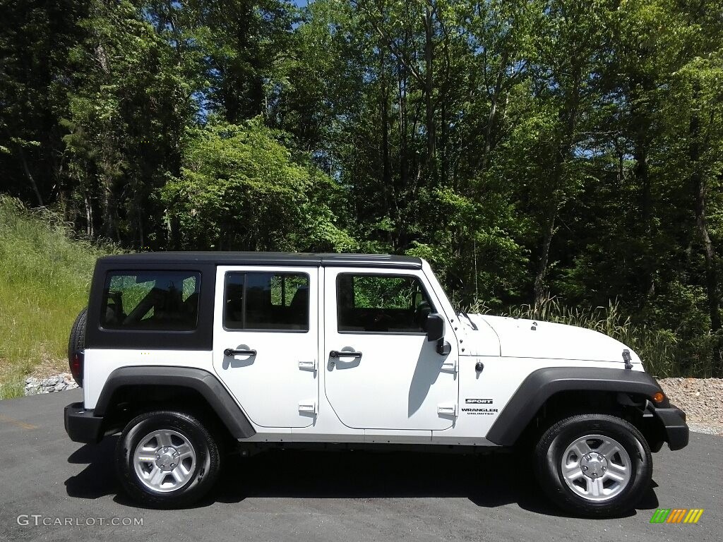 2017 Wrangler Unlimited Sport 4x4 RHD - Bright White / Black photo #1