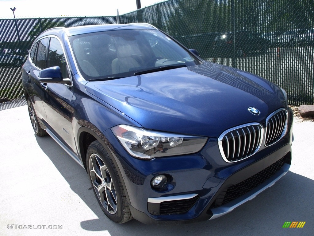 2017 X1 xDrive28i - Mediterranean Blue Metallic / Canberra Beige photo #5
