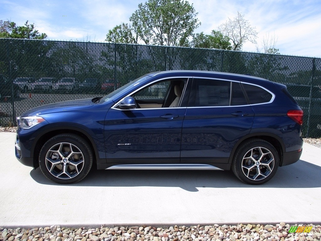 2017 X1 xDrive28i - Mediterranean Blue Metallic / Canberra Beige photo #8