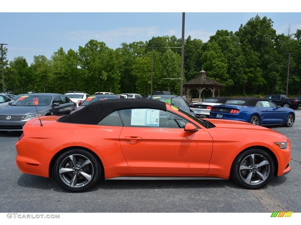 2016 Mustang V6 Convertible - Competition Orange / Ebony photo #2