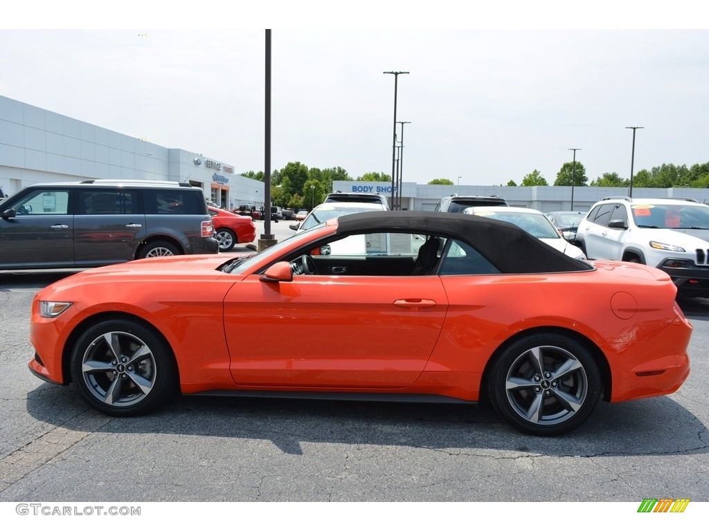 2016 Mustang V6 Convertible - Competition Orange / Ebony photo #5