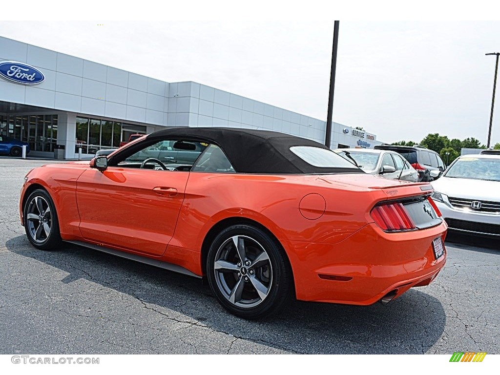 2016 Mustang V6 Convertible - Competition Orange / Ebony photo #25