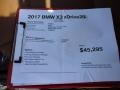 2017 Deep Sea Blue Metallic BMW X3 xDrive28i  photo #12