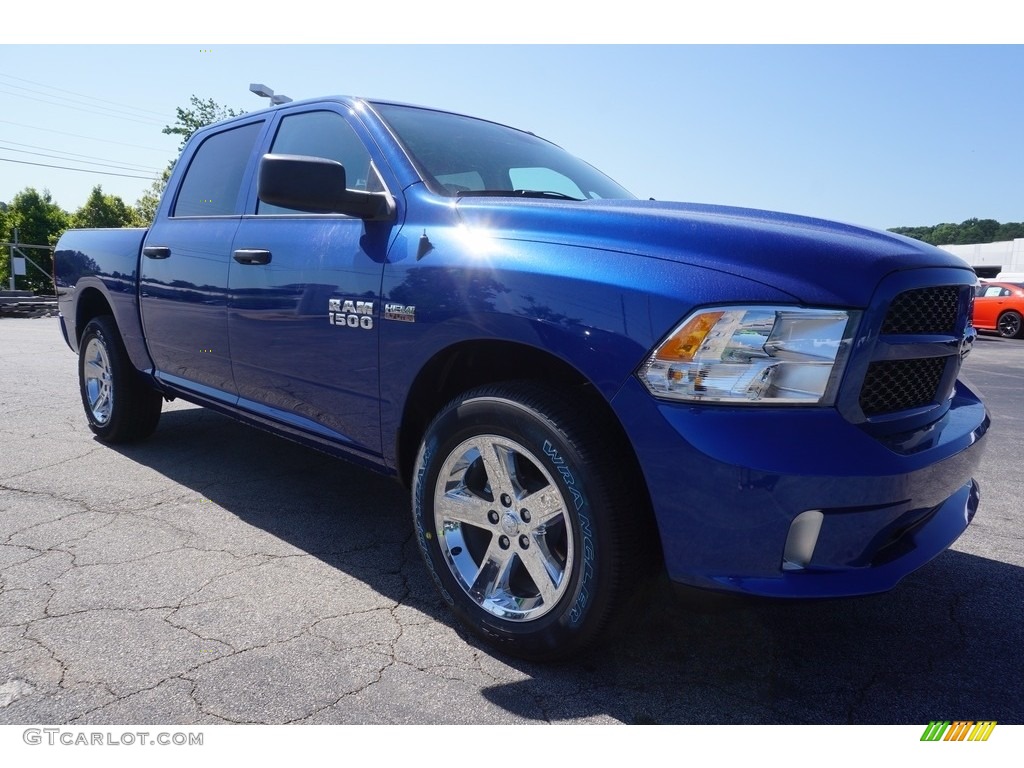 2017 1500 Express Crew Cab - Blue Streak Pearl / Black/Diesel Gray photo #4